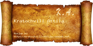 Kratochvill Attila névjegykártya