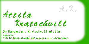 attila kratochvill business card